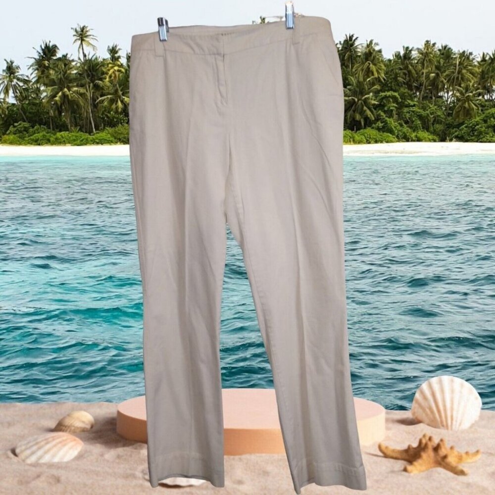 Chino Pants Womens White Size 16 Tall Boot Cut‎